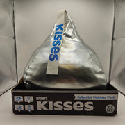 HERSHEY'S KISSES 2.7LB COLLECTIBLE WEIGHTED PLUSH SILVER CHOCOLATE CANDY PILLOW
