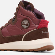 TIMBERLAND WOMEN'S 10 RETRO SWIFT HI TOP LACE SNEAKER MED RED WOVEN TB0A28DTEKA