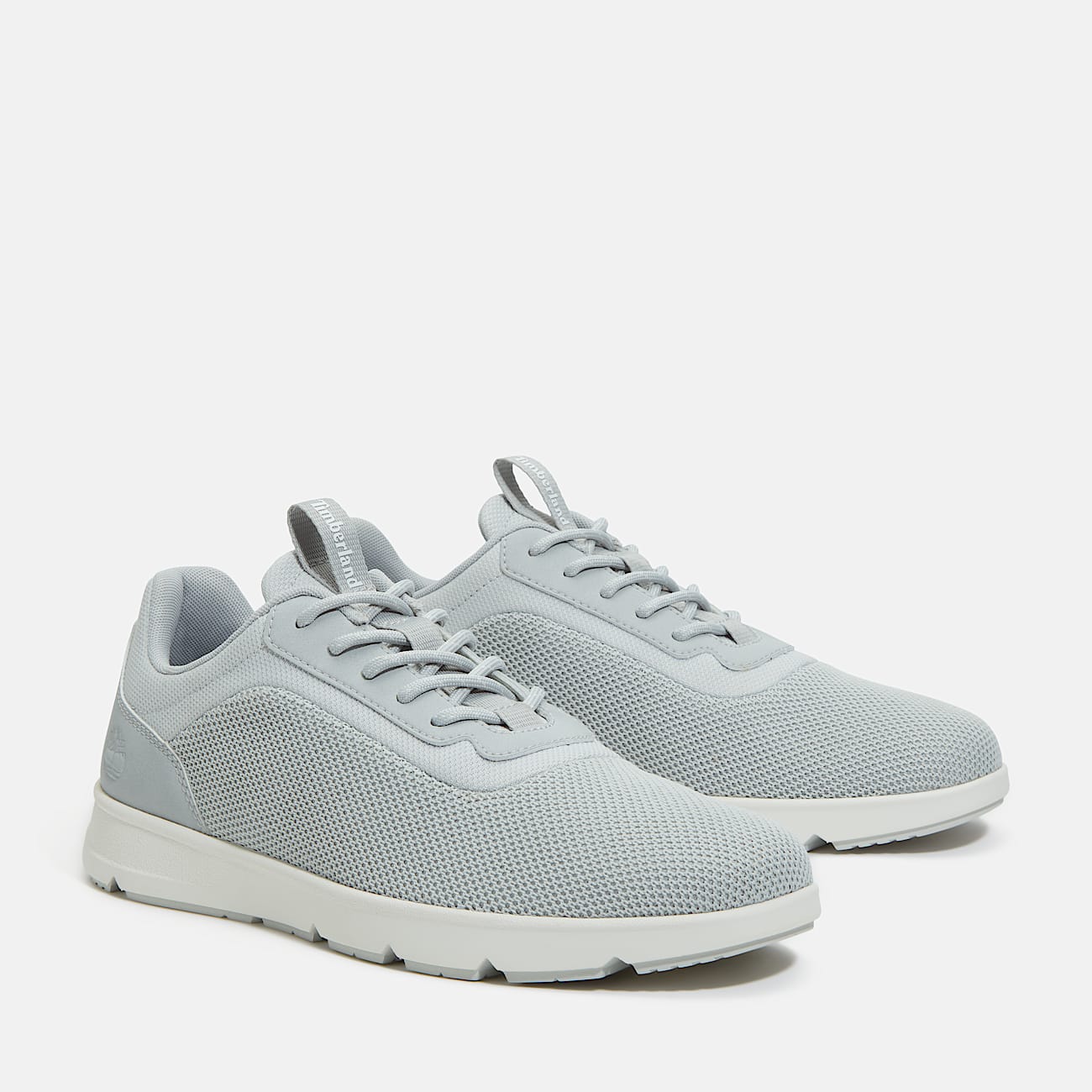 TIMBERLAND MEN'S 8.5 PARKER STREET LOW LACE UP SNEAKER LT GREY KNIT NIB