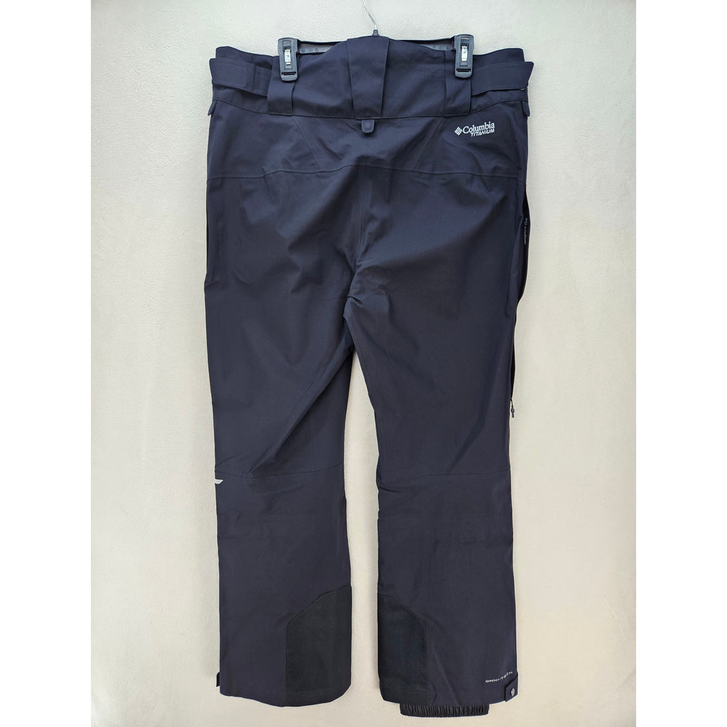 COLUMBIA WOMEN'S XL TITANIUM PLATINUM PEAK III 3L PANT BLACK OMNI TECH SKI SNOW