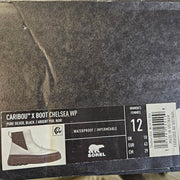 SOREL WOMEN'S 12 CARIBOU X BOOT CHELSEA SILVER BLACK NIB NL5014-034