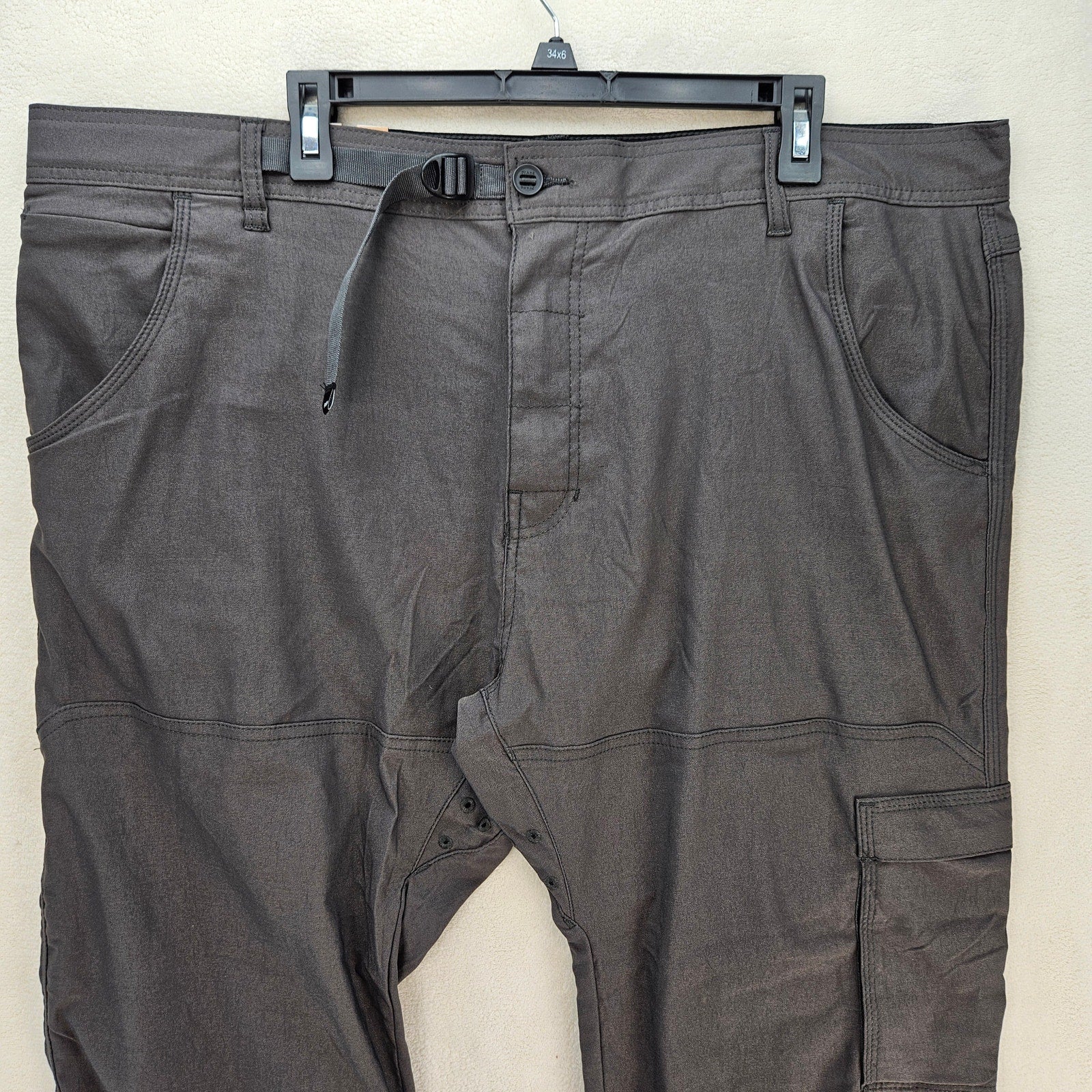 PRANA MEN'S 42X34 ZION SLIM PANT II DARK IRON NWT CARGO HIKING PANTS