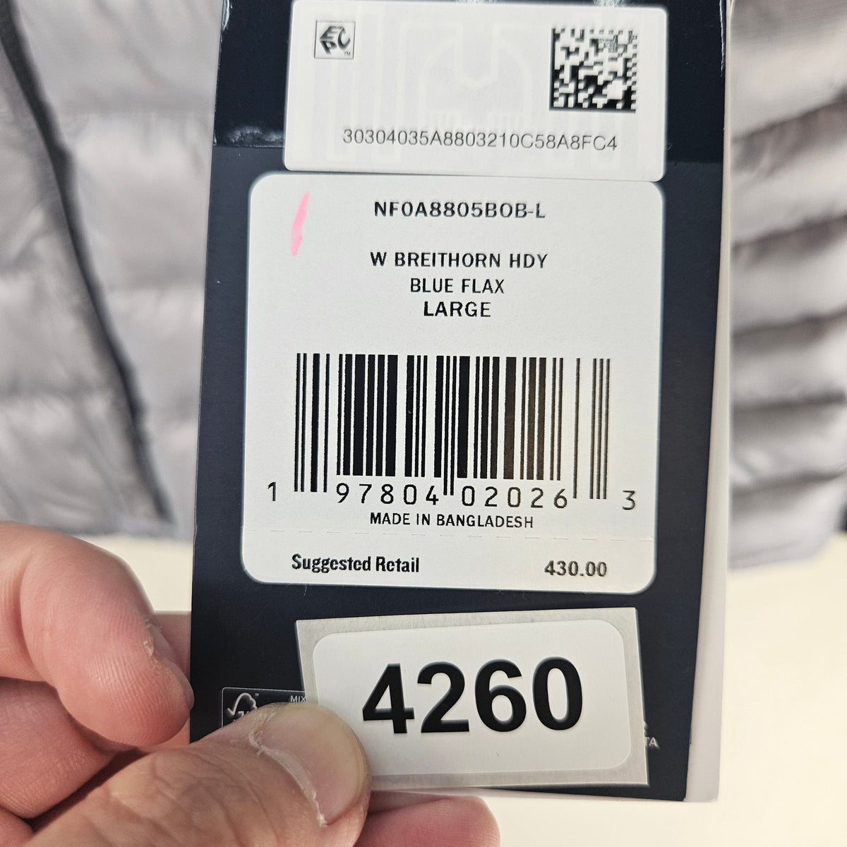 THE NORTH FACE WOMEN'S LARGE SUMMIT BREITHORN HOODIE DOWN JACKET LT NF0A8805BOB
