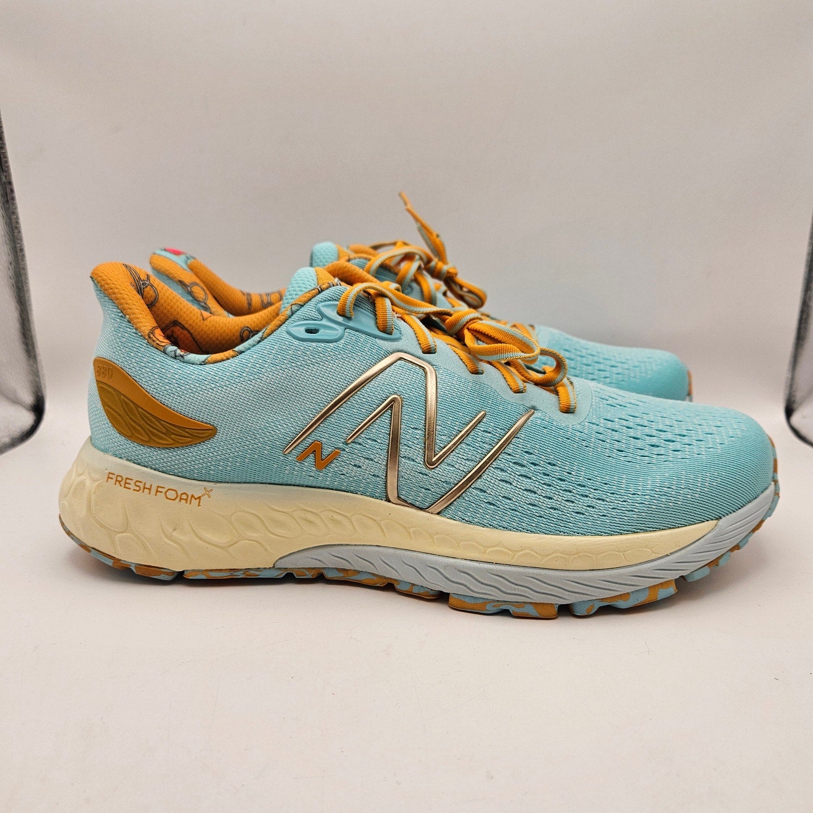 NEW BALANCE MEN'S 9.5 FRESH FOAM X 880V12 RUNNING SHOES BLUE ORANGE M880Y12 NWOB
