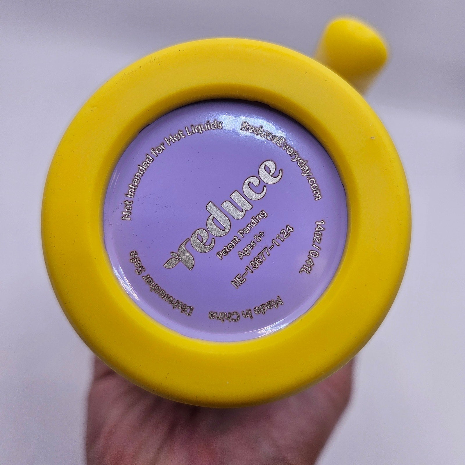REDUCE 14oz PURPLE YELLOW COLDEE VACUUM INSULATED STAINLESS STEEL STRAW TUMBLER