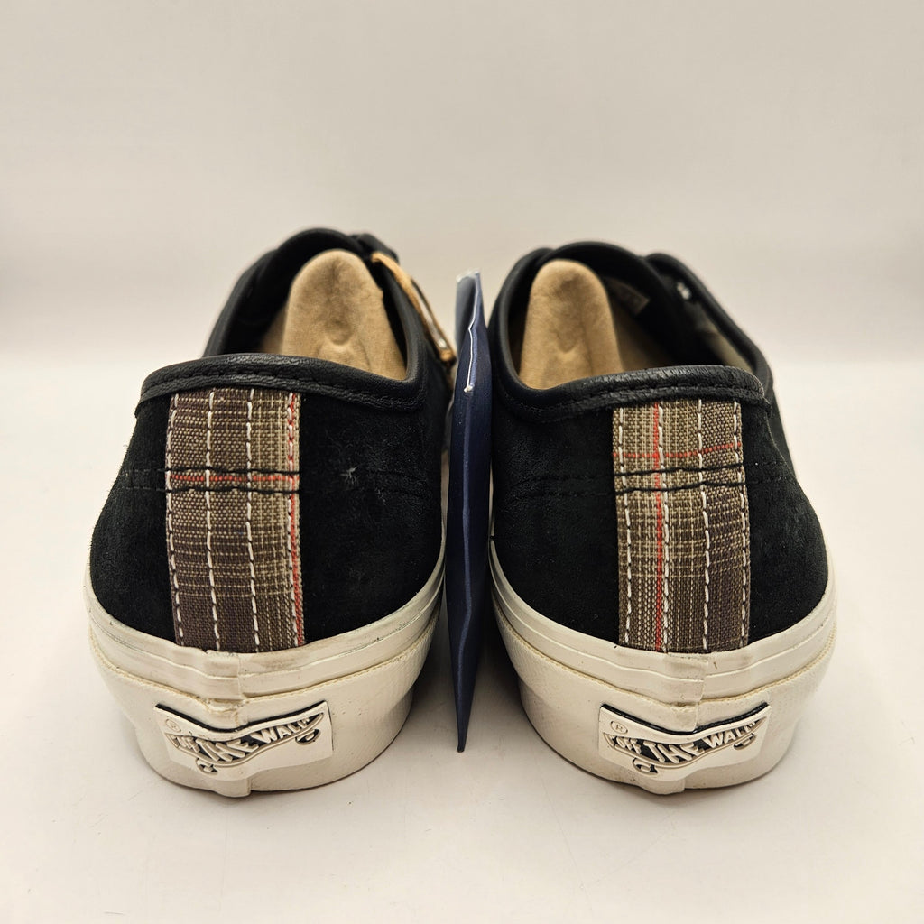 VANS WOMEN'S 8.5 AUTHENTIC 44 KHAKI PREMIUM SNEAKER PREP PLAID OLIVE STUDS NWOB