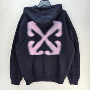OFF WHITE MEN'S XL VANISH ARROW SKATE HOODIE BLACK CHALK PINK NWT