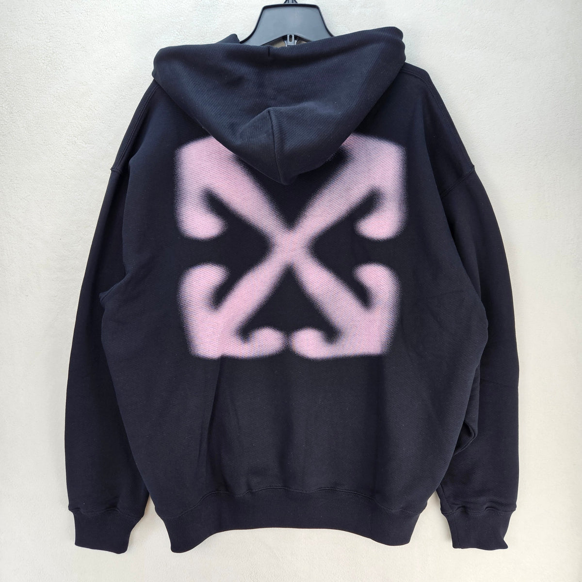 OFF WHITE MEN'S XL VANISH ARROW SKATE HOODIE BLACK CHALK PINK NWT