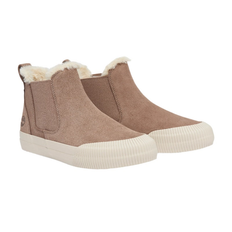 TIMBERLAND WOMEN'S 5.5 SKYLA BAY 2.0 MID WARM LINED SNEAKER TAUPE SUEDE NIB