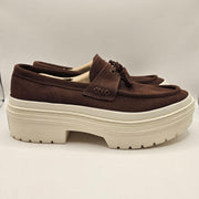 CONVERSE WOMEN'S 10.5 ALL STAR LUGGED HEEL LOAFER PLATFORM BROWN SUEDE A15552C