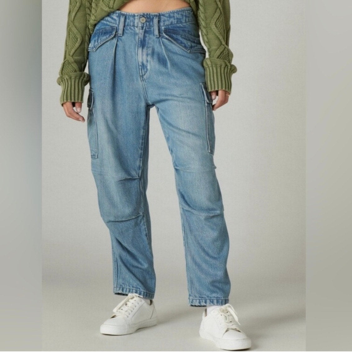 LUCKY BRAND LEGEND SERIES Sz 6/28 Y2K SOFT CARGO JEANS