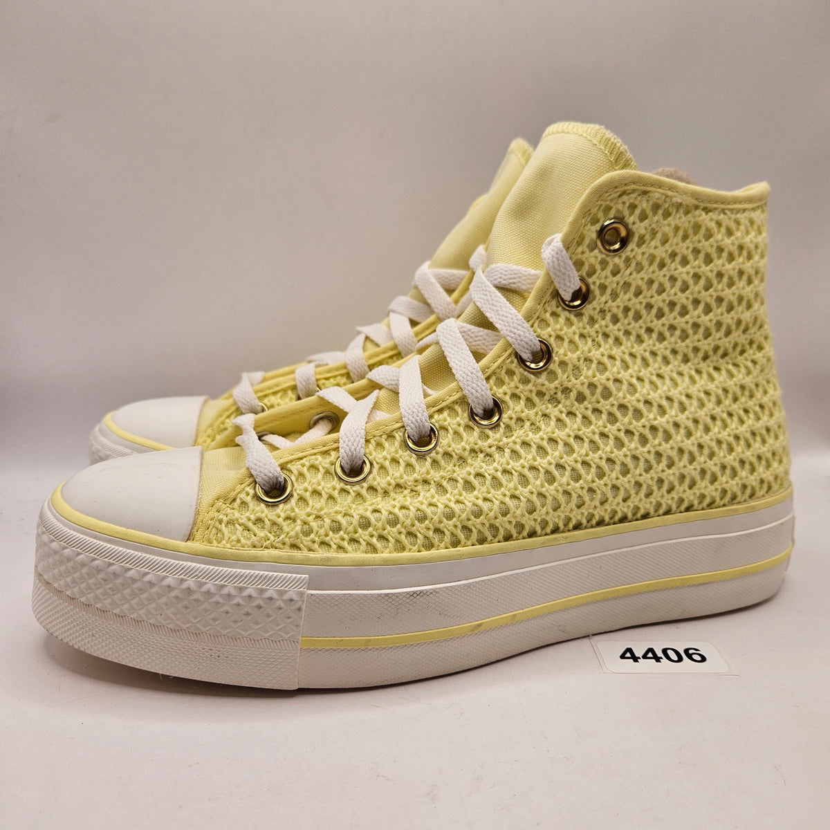 CONVERSE WOMEN'S 8 CHUCK TAYLOR ALL STAR LIFT HI PLATFORM LEMON SLUSHY A14967C
