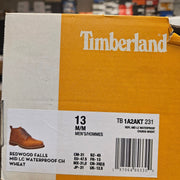 TIMBERLAND MEN'S 13 REDWOOD FALLS MID LACE U WATERPROOF WHEAT TB1A2AKT231