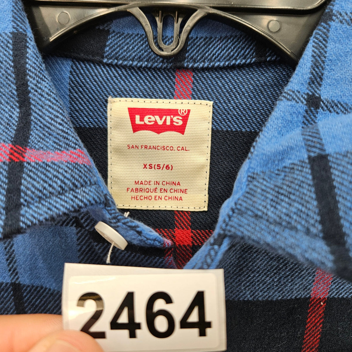 LEVI'S BOYS XS(5/6) WAFFLE LONG SLEEVE & FLANNEL SHIRT COMBO NWOT