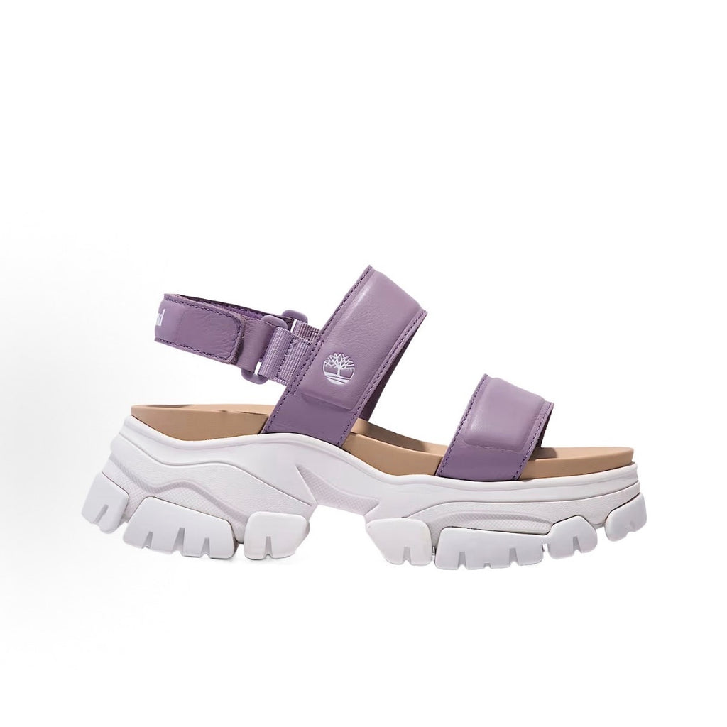 TIMBERLAND WOMEN'S 8 ADLEY WAY SANDAL 2 STRAP SANDAL PURPLE FULL GRAIN NIB