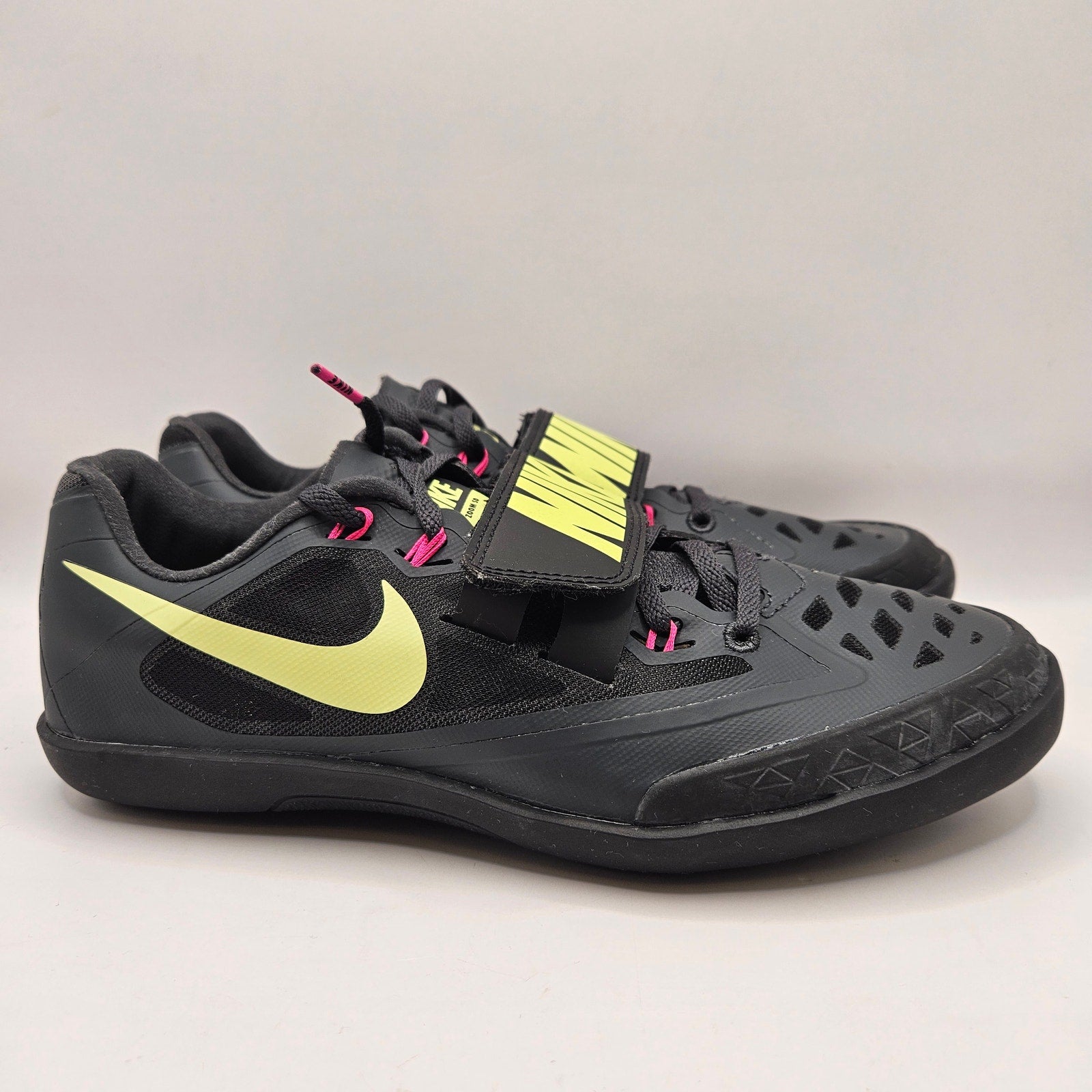 NIKE MEN'S 7 ZOOM RIVAL SD 4 ANTHRACITE-PINK TRACK FIELD SPIKES 685135-004 NWOB