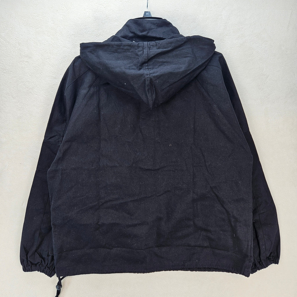 MNML MEN'S MEDIUM COTTON HALF ZIP JACKET BLACK NWT