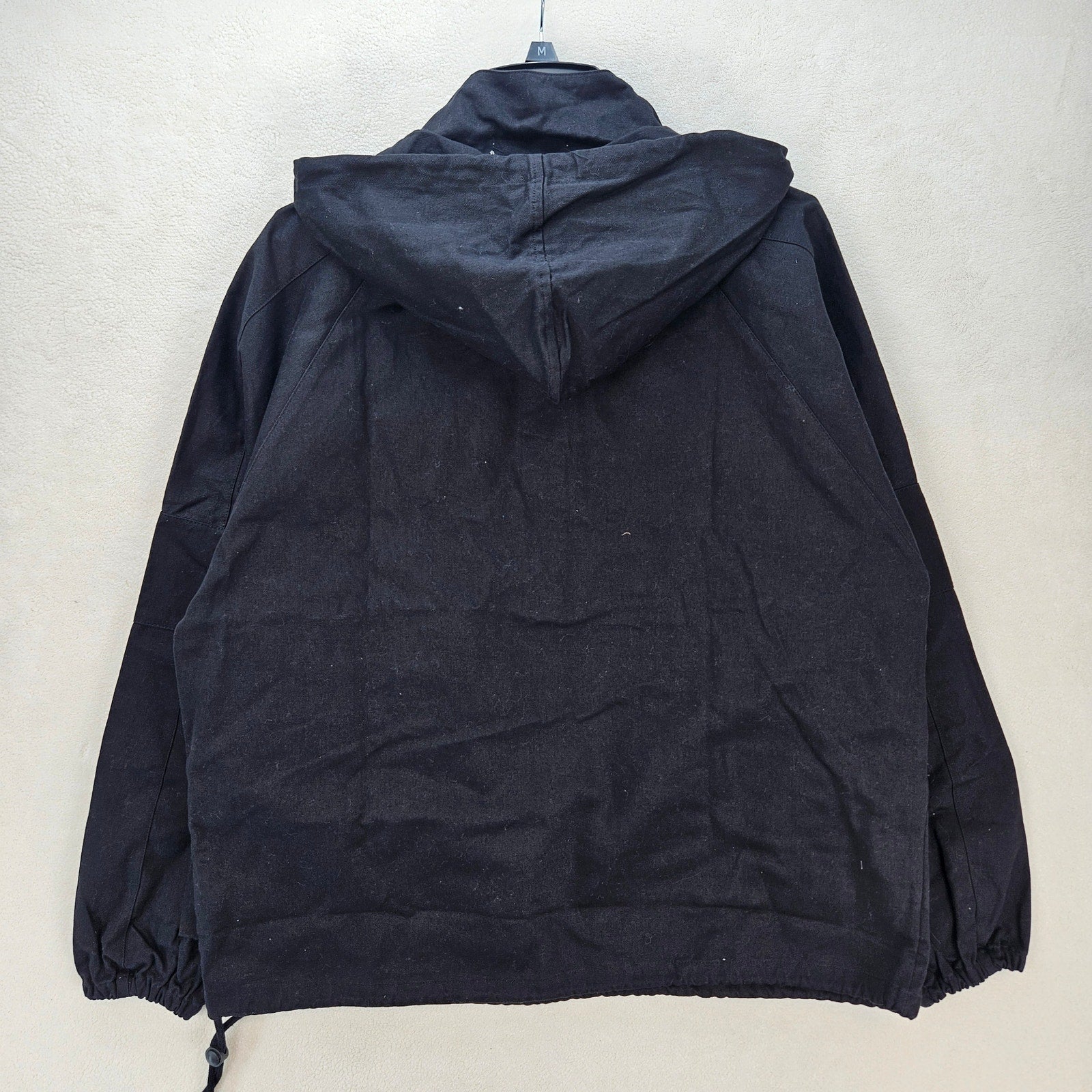 MNML MEN'S MEDIUM COTTON HALF ZIP JACKET BLACK NWT