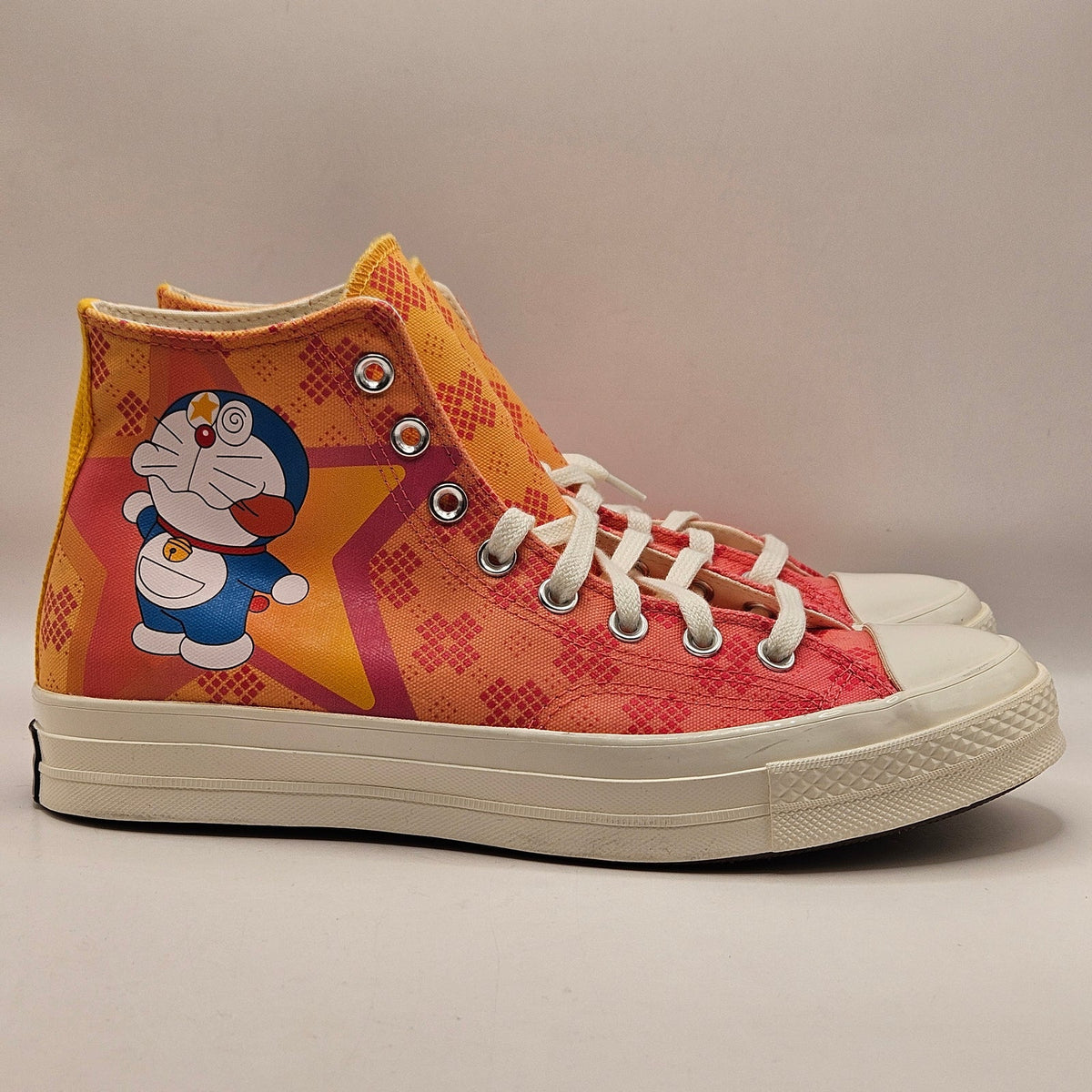 CONVERSE MEN'S 9.5 CHUCK 70 HIGH DORAEMON PINK A15790C CANVAS SNEAKER