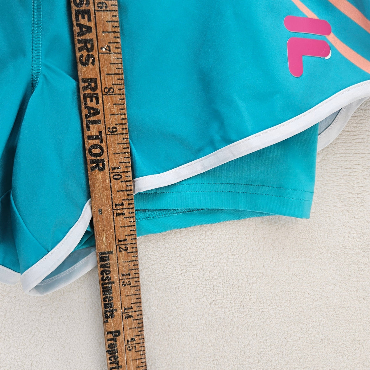 FILA X CHRISTOPHER BEVANS WOMEN'S SMALL TEAL TENNIS SHORTS UPF 50+ NWT