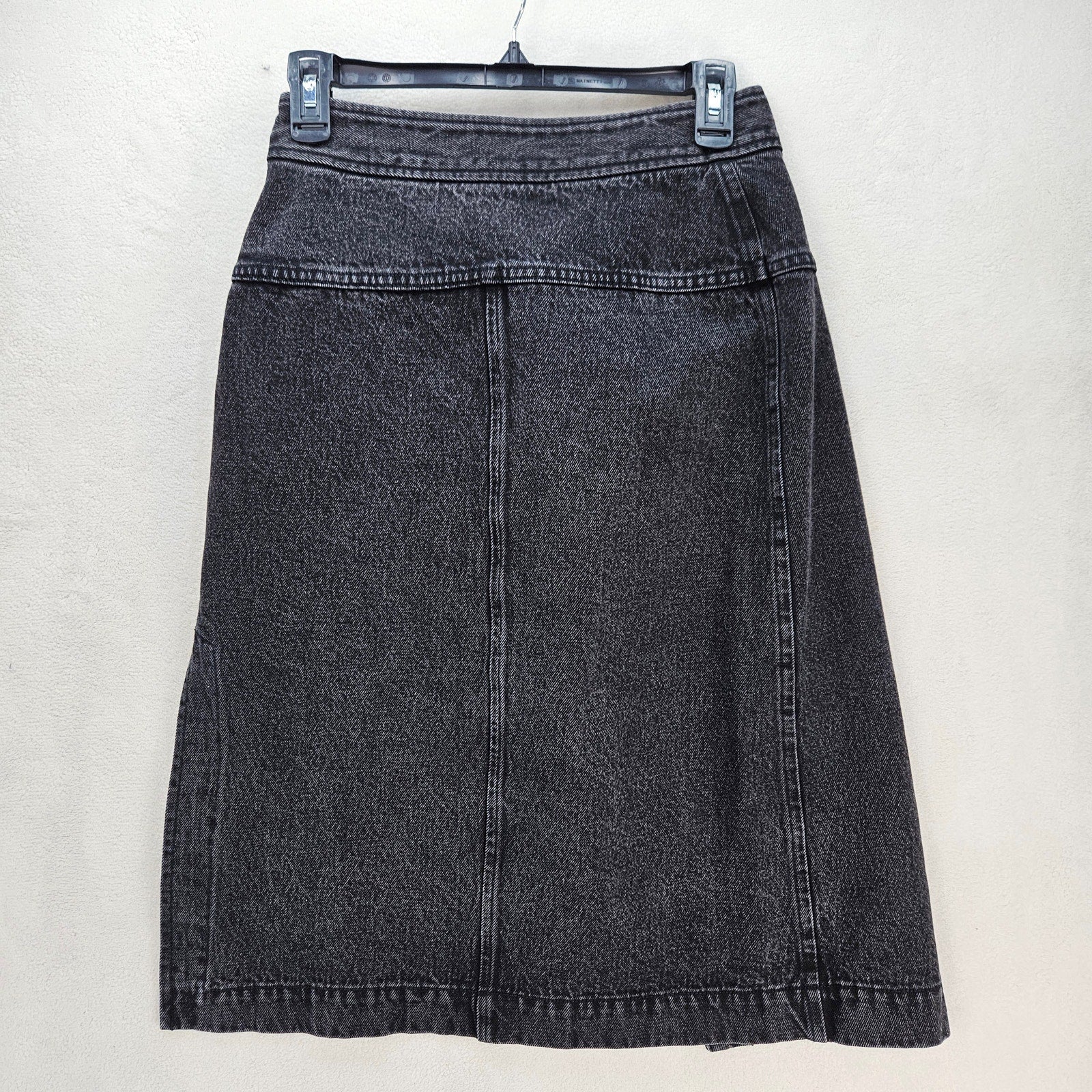 3.1 PHILLIP LIM DENIM WRAP SKIRT WOMEN'S SIZE 0 WASHED BLACK MSRP $450 NWT