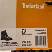 TIMBERLAND WOMEN'S 7.5 PATENT LEATHER PREMIUM 6-INCH WATERPROOF BOOT NIB