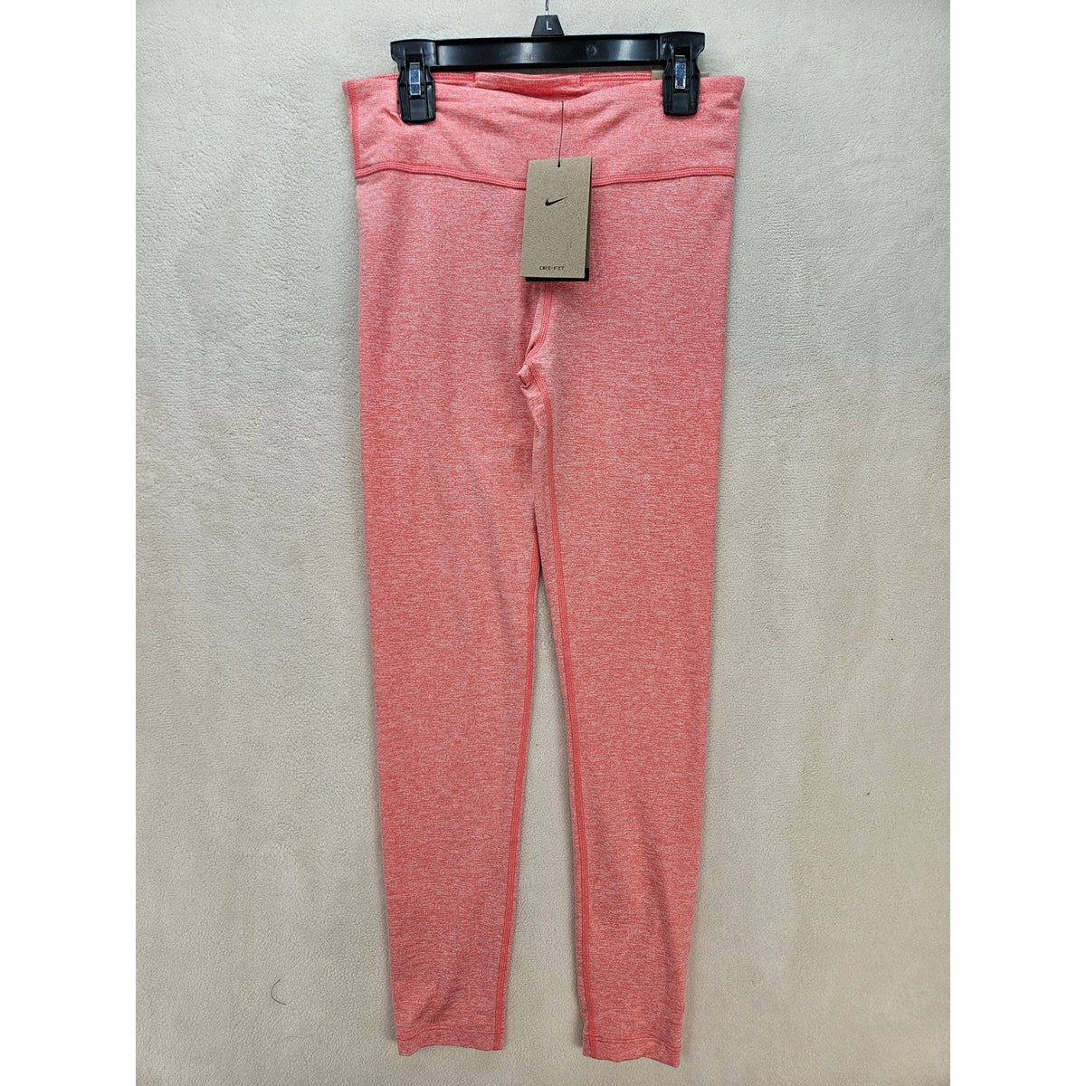 NIKE GIRLS LARGE ONE LUXE DRI FIT LEGGINGS DD7637-603 HEATHER PINK NWT