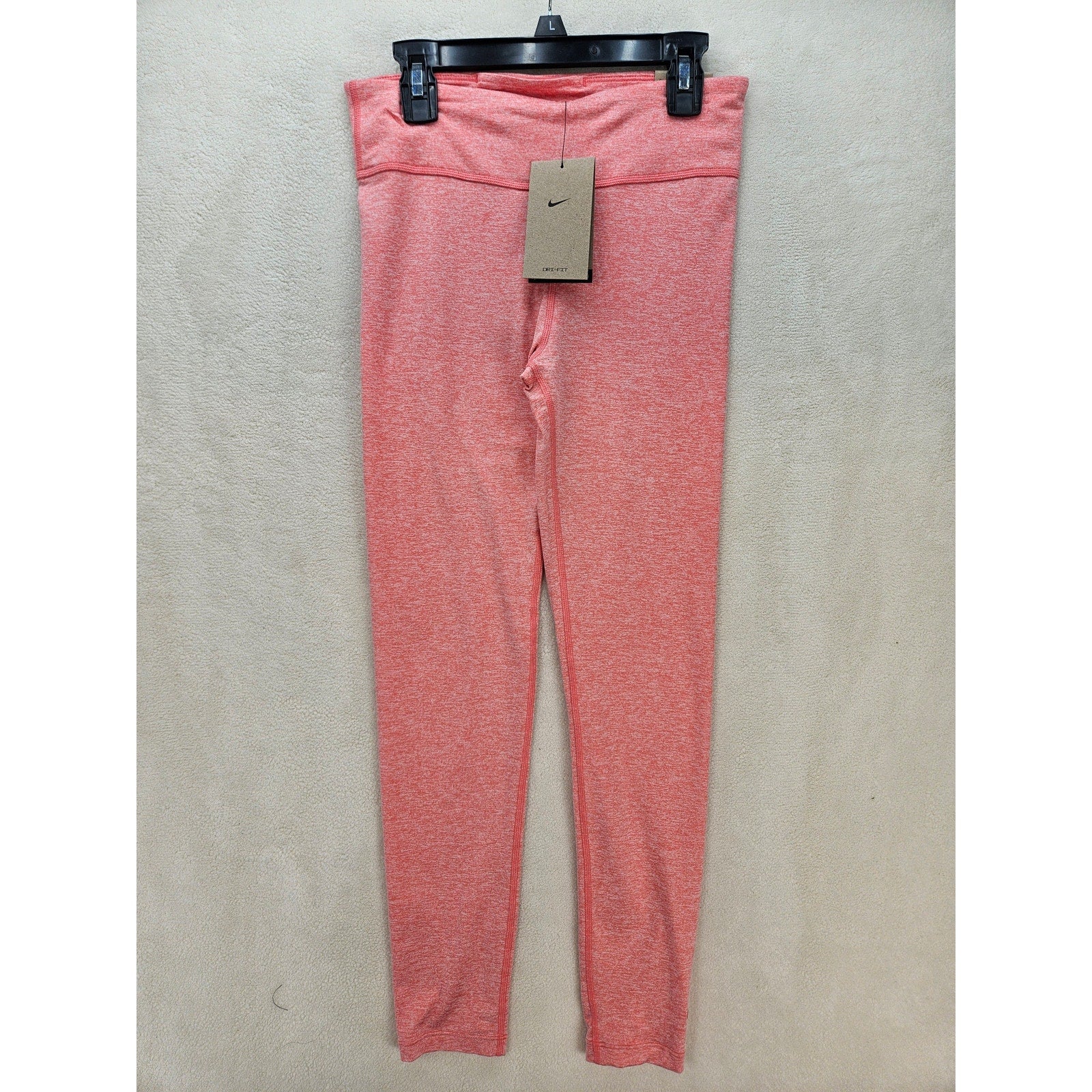 NIKE GIRLS LARGE ONE LUXE DRI FIT LEGGINGS DD7637-603 HEATHER PINK NWT