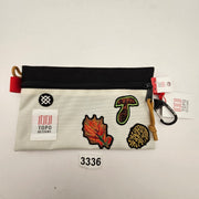 STANCE X TOPO DESIGNS CANVAS ACCESSORY POUCH ZIPPER BAG MUSHROOM PATCHES NWT