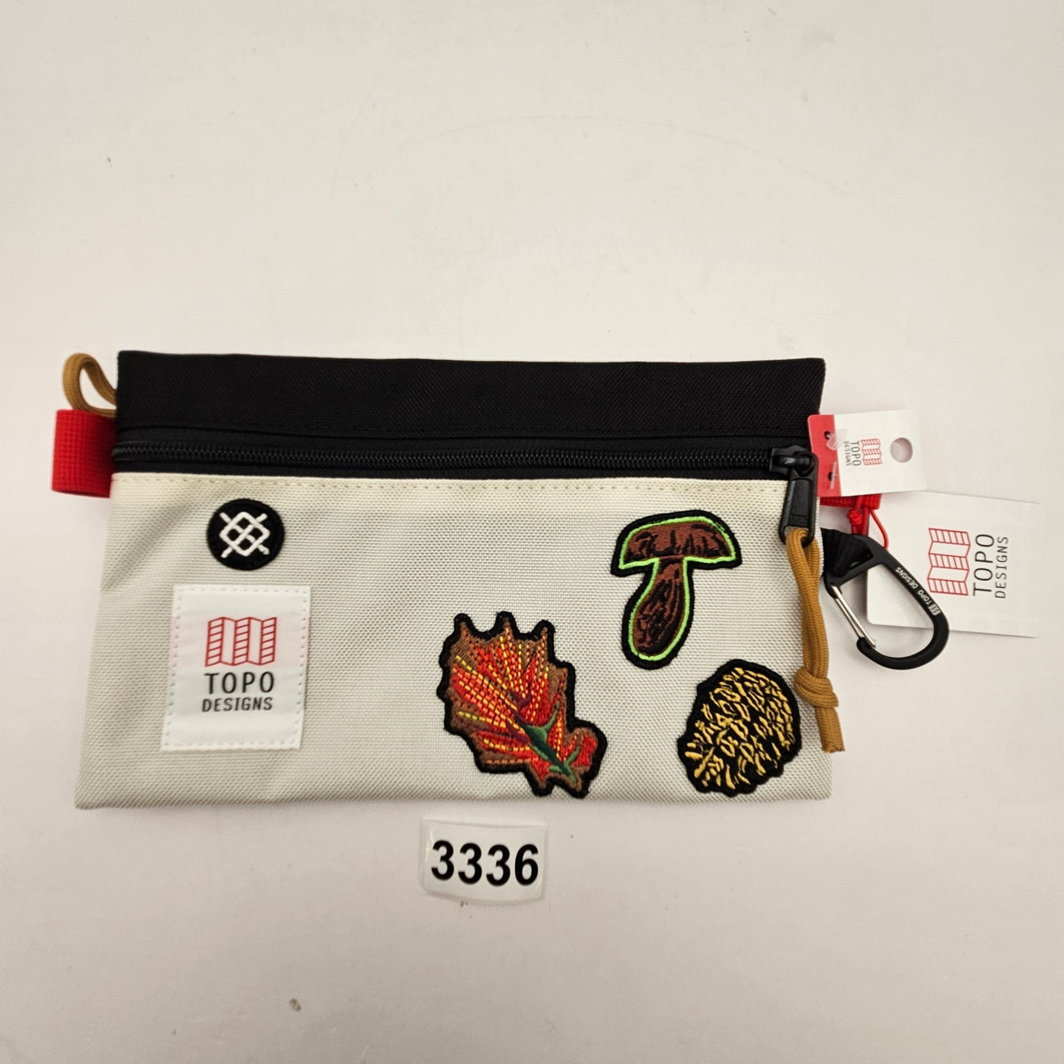 STANCE X TOPO DESIGNS CANVAS ACCESSORY POUCH ZIPPER BAG MUSHROOM PATCHES NWT