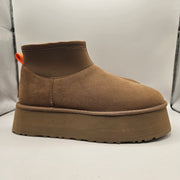 UGG WOMEN'S 11 CLASSIC MINI DIPPER PLATFORM WOLL LINED NWOB 1168170 WHEAT NWOB