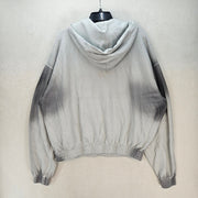 MNML MEN'S MEDIUM WHITE PAINTED RHINESTONE PULLOVER HOODIE NWT