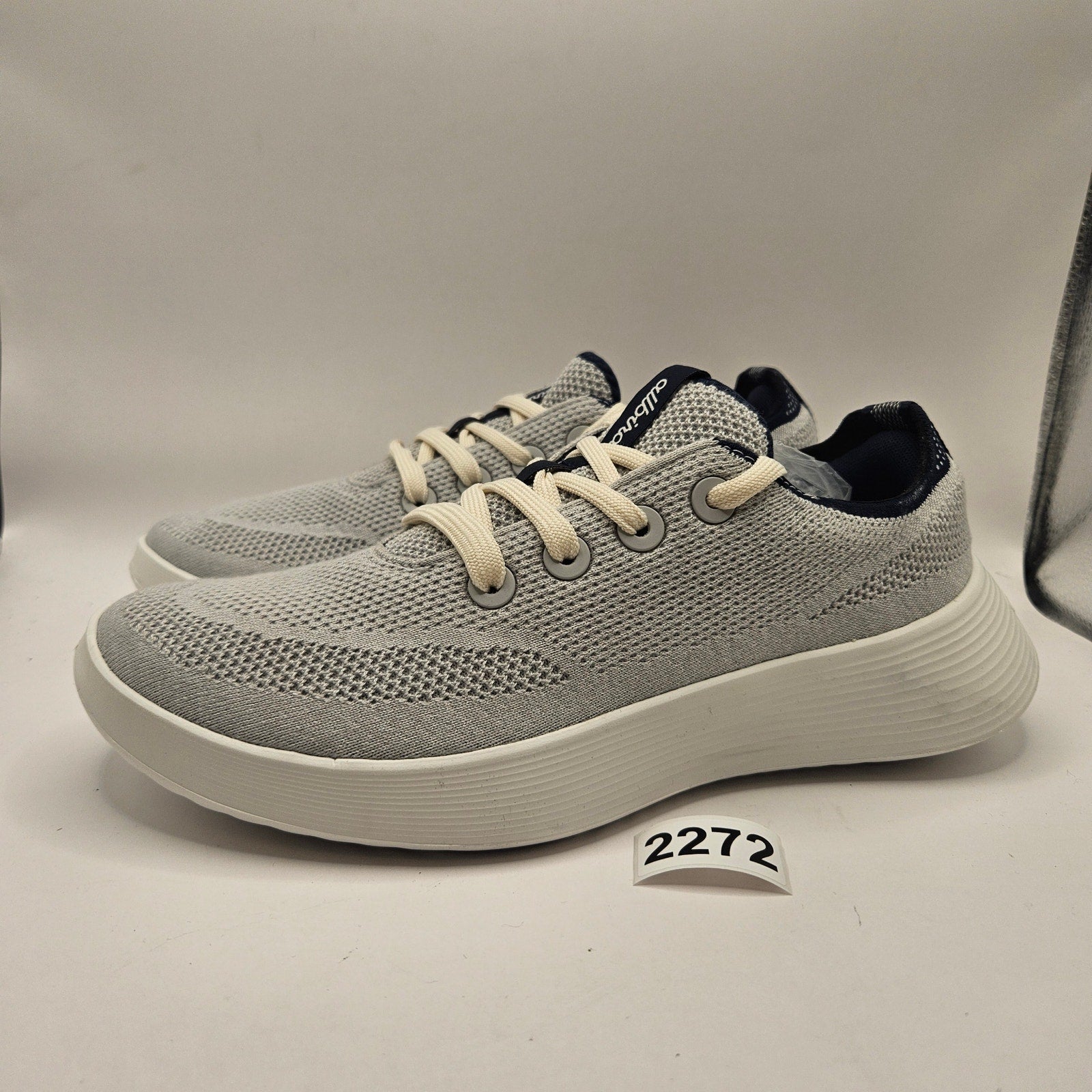ALLBIRDS MEN'S 8 OFF WHITE TREE RUNNER GO GRAY NAVY NWOB