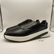 WOLF & SHEPHERD MEN'S 10.5 SUPERCROSSOVER BLACK LEATHER LOW TOP SNEAKER NWOB