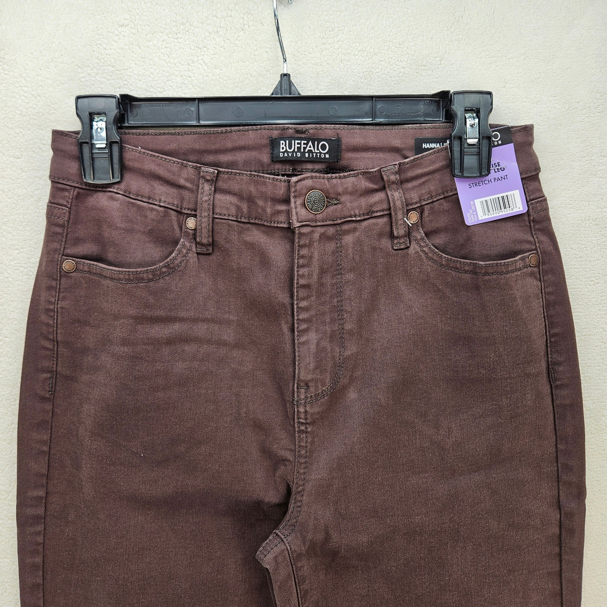 BUFFALO DAVID BITTON WOMEN'S 4 HIGH RISE SKINNY LEG STRETCH PANT DARK OAT NWT