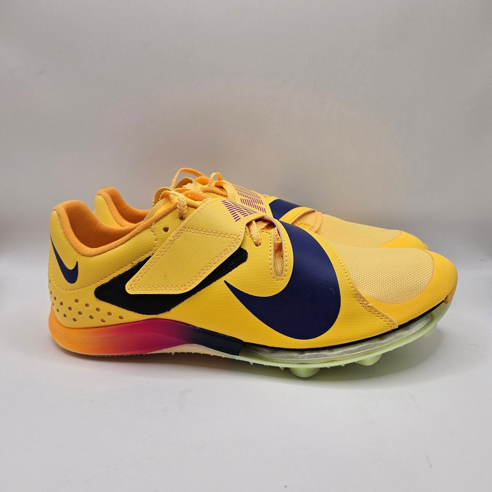 NIKE MEN'S 8.5 AIR ZOOM LJ ELITE LONG JUMP TRACK SHOES STYLE FZ9326-800 YELLOW