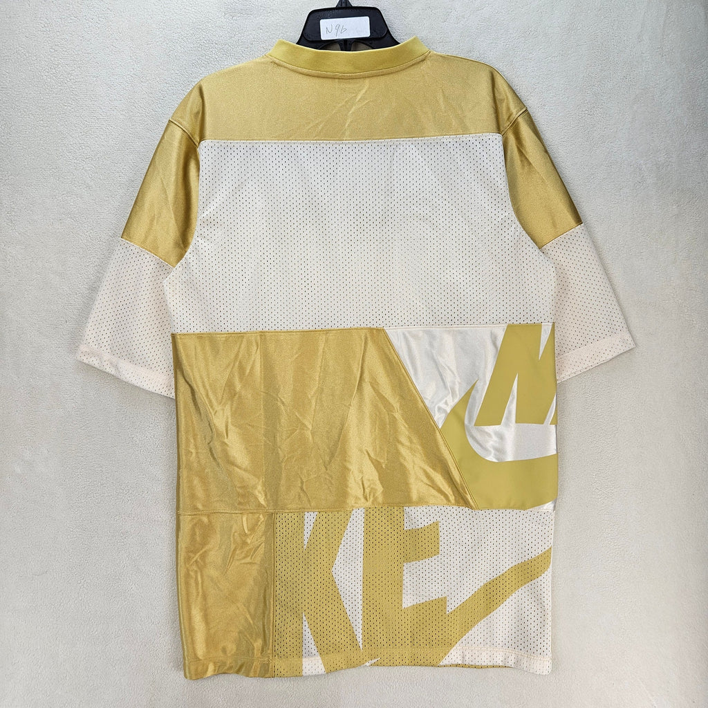 NIKE WOMEN'S SMALL AIR FOOTBALL JERSEY DRESS GOLDEN WHITE FN2253-700 NWT