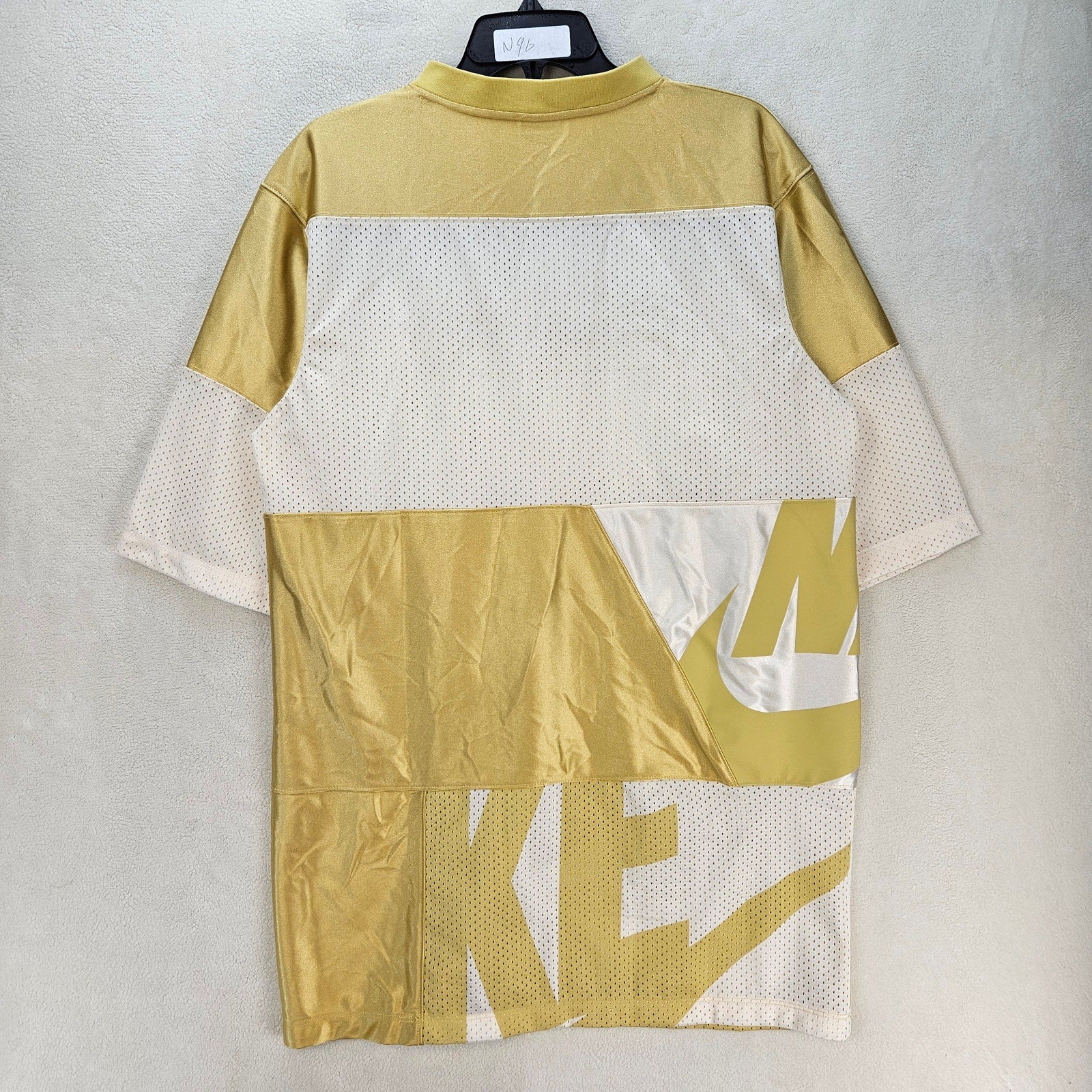 NIKE WOMEN'S SMALL AIR FOOTBALL JERSEY DRESS GOLDEN WHITE FN2253-700 NWT