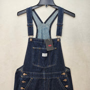 LEVI'S WOMEN'S SMALL BAGGY HIGHWATER OVERALLS DARK WASH A60790004