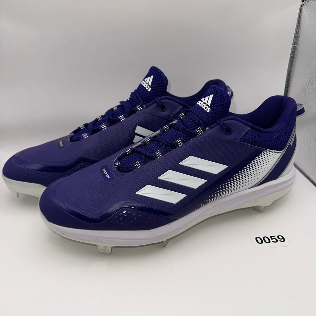 Adidas Icon 7 Mens 14 Metal Baseball Cleats Purple White S23854