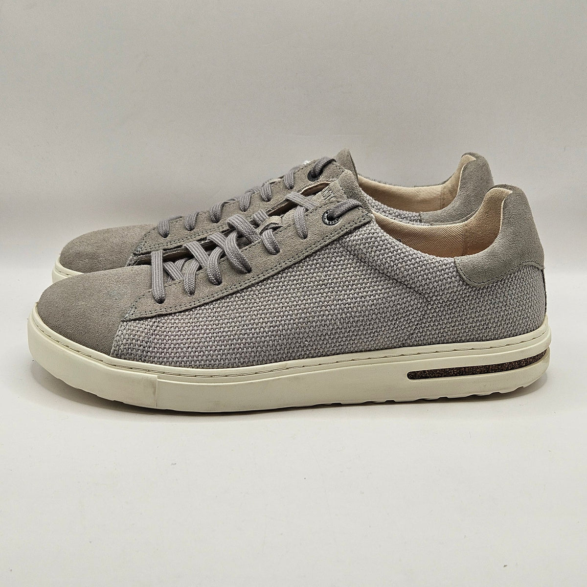 BIRKENSTOCK MEN'S 9 BEND LOW LIGHT GREY TEXTILE LOW TOP SNEAKER MADE IN GERMANY