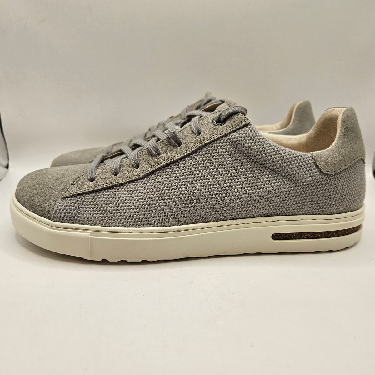 BIRKENSTOCK MEN'S 10 BEND LOW LIGHT GREY TEXTILE LOW TOP SNEAKER MADE IN GERMANY