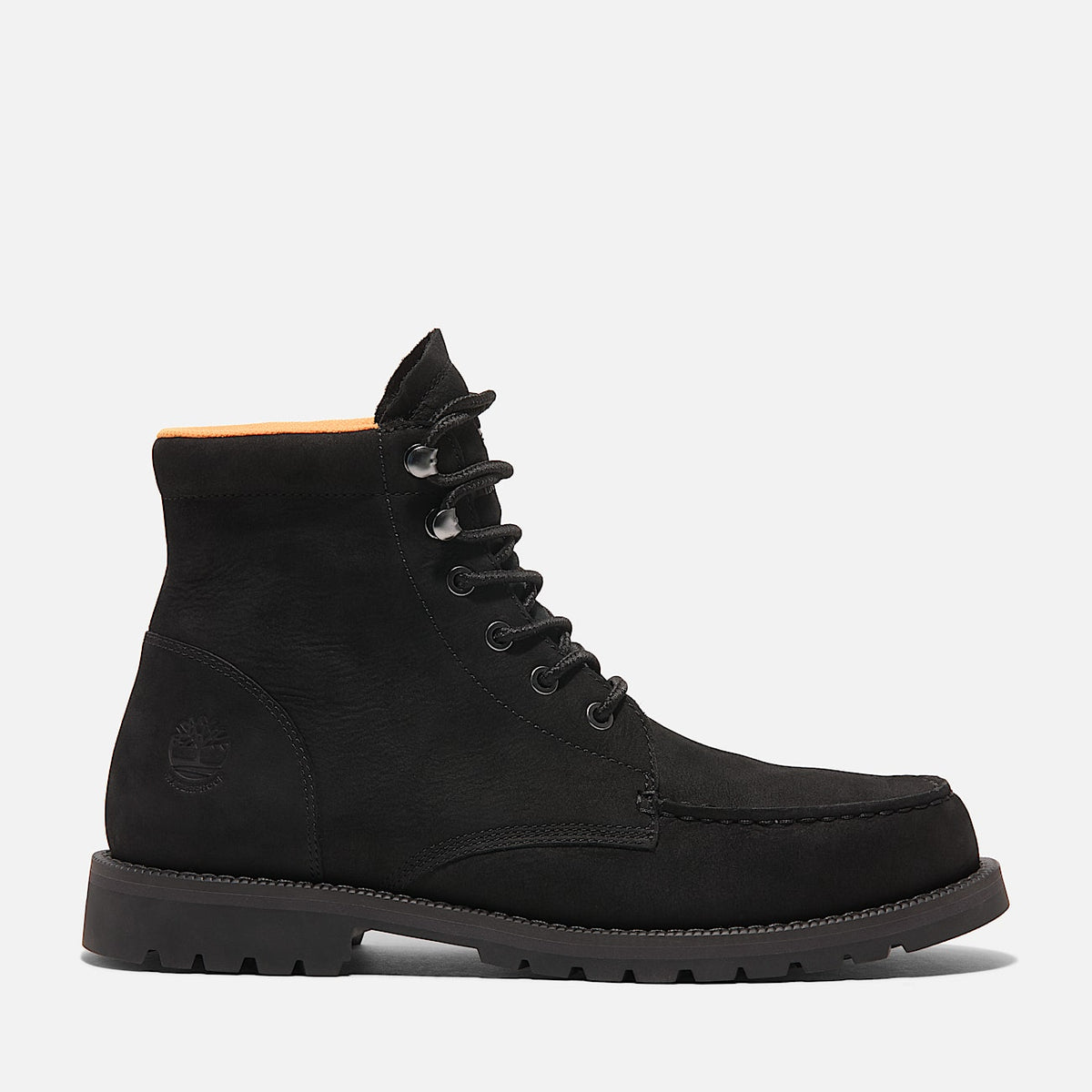 TIMBERLAND MEN'S 8 REDWOOD FALLS MID LACE WATERPROOF BLACK NUBUCK BOOTS