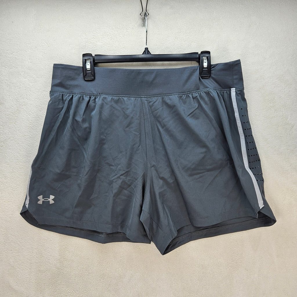 UNDER ARMOUR MEN'S XL SPEEDPOCKET 5" INSEAM LINED BLACK RUNNING SHORTS NWT