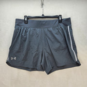 UNDER ARMOUR MEN'S XL SPEEDPOCKET 5" INSEAM LINED BLACK RUNNING SHORTS NWT