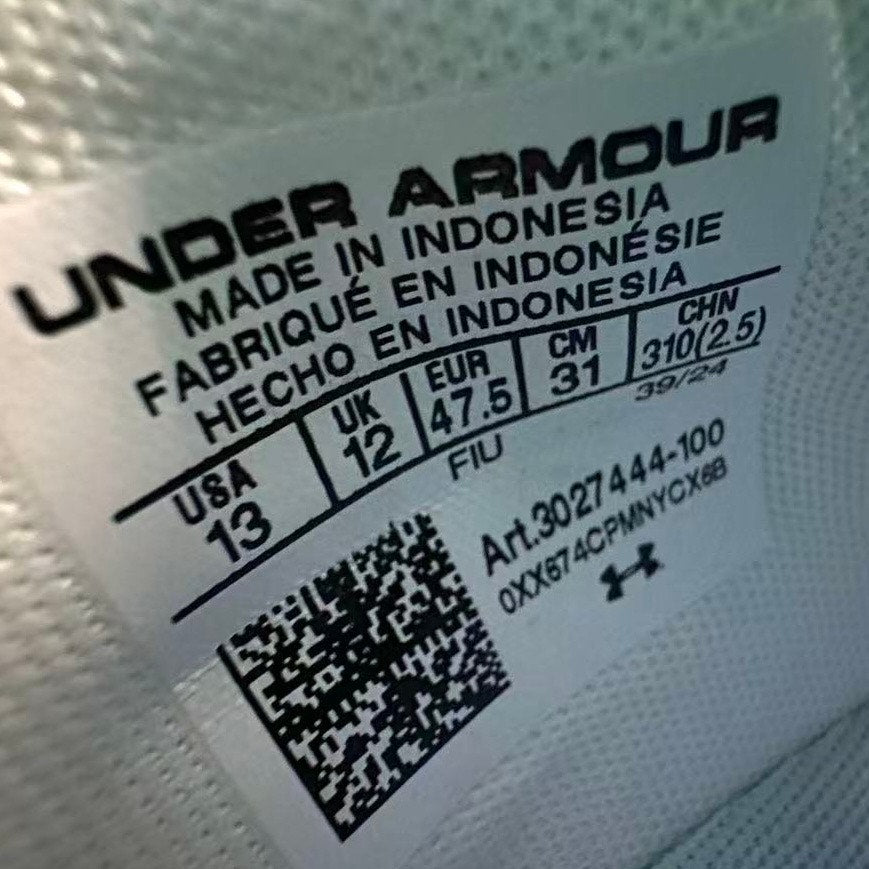 UNDER ARMOUR MEN'S 13 HARPER 9 PRO TPU CLEATS WHITE GRAY GOLD 3027444-100 NWOB