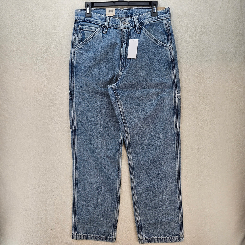 LEVI'S 568 MEN'S 30X32 CARPENTER LIGHT BLUE DENIM JEANS NWT WORKWEAR