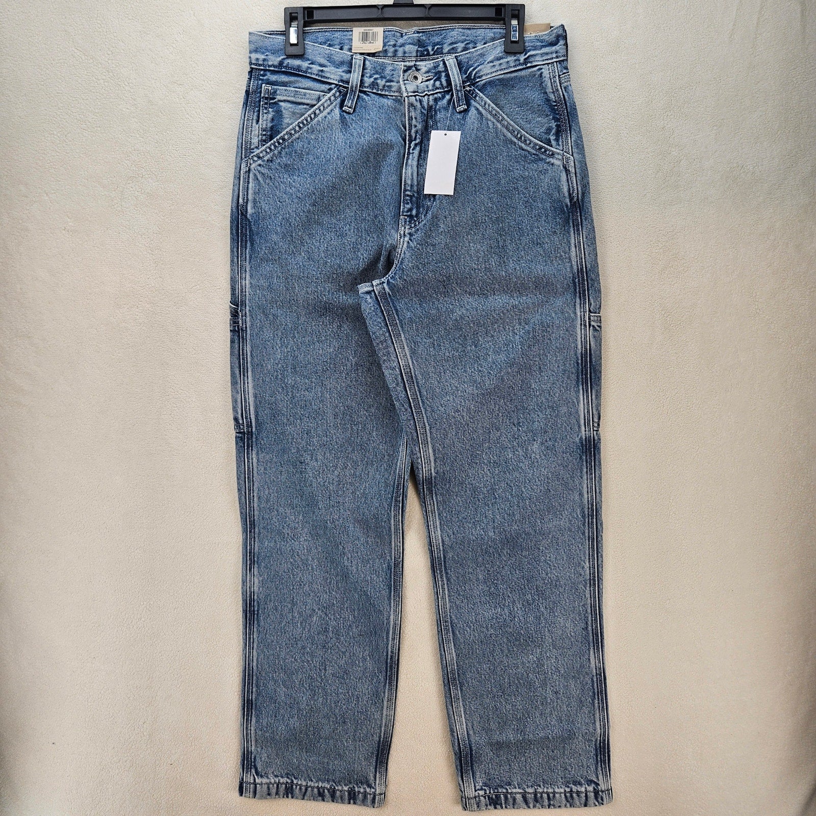 LEVI'S 568 MEN'S 30X32 CARPENTER LIGHT BLUE DENIM JEANS NWT WORKWEAR