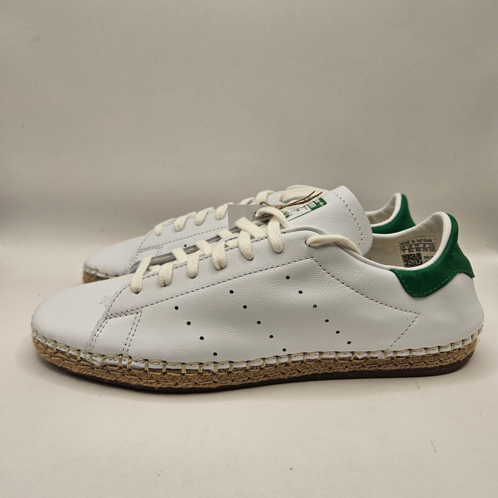 ADIDAS ORIGINALS X CLOT EDISON CHEN MEN'S 7 ESPADRILLE WHITE GREEN NWOB JQ9226