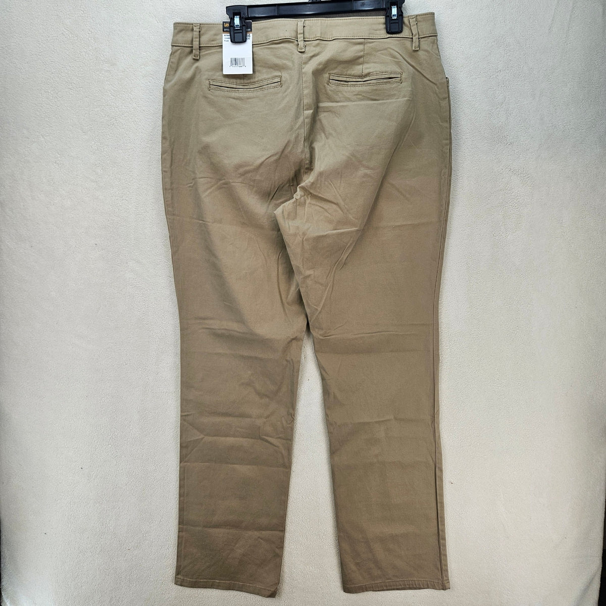 LEE WOMEN'S 16 MEDIUM RELAXED FIT ALL DAY STRAIGHT LEG PANT FLAX NWT